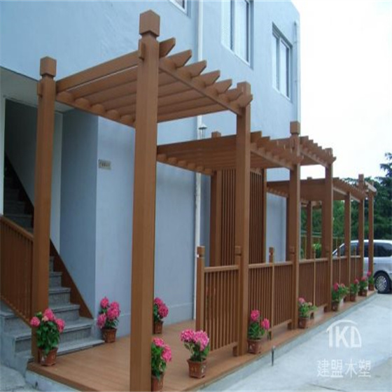 石家庄木塑小花架安装