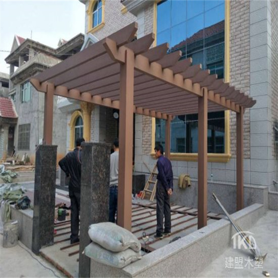 石家庄庭院木塑花架制作