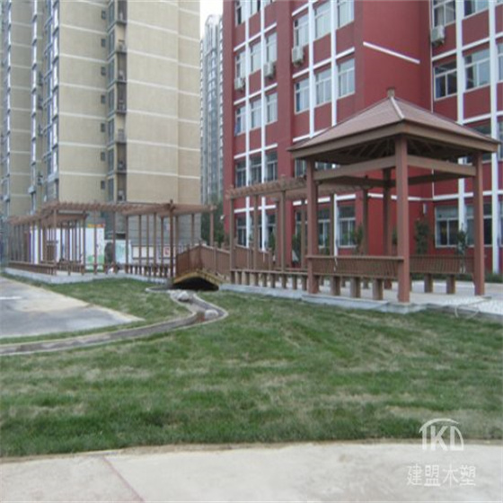 石家庄木塑凉亭花架栈桥整体施工