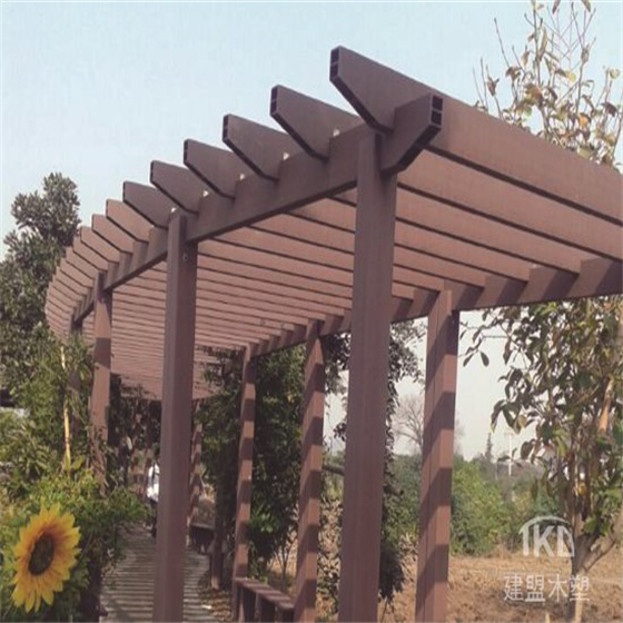 石家庄塑木弧形花架廊架